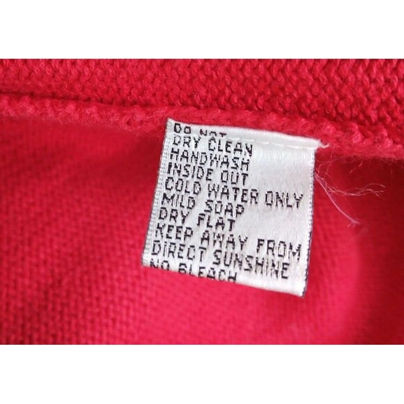 Jack B Quick Vtg Cardigan  Emroidered Scotty Dogs Sz Med Red  Shoulder Pads - Picture 5 of 11